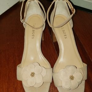 Talbots Nude Sandal Block Heel